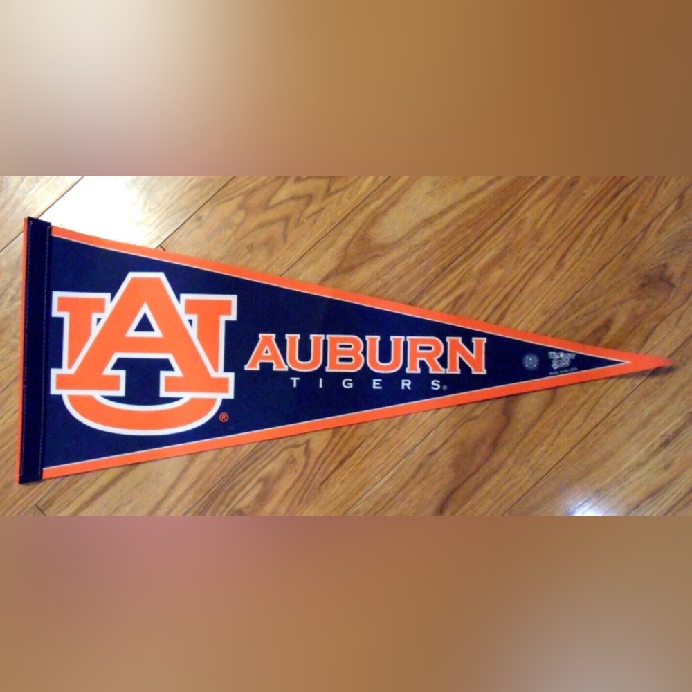 Auburn Tigers Navy and Orange Felt Pennant